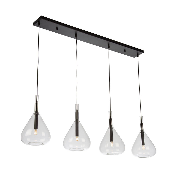 Artcraft AC11164BK Four Light Island Pendant, Black