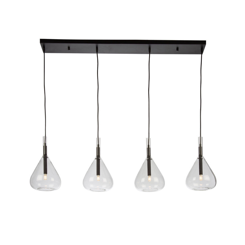 Artcraft AC11164BK Four Light Island Pendant, Black