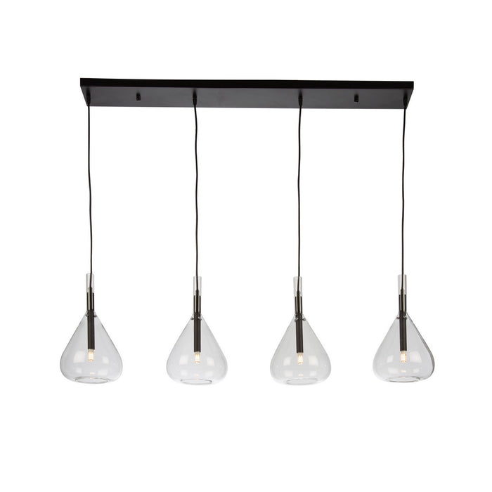 Artcraft AC11164BK Four Light Island Pendant, Black