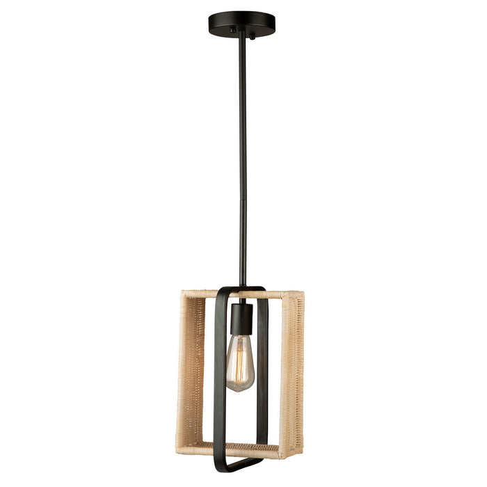 Artcraft AC11711BK One Light Pendant, Black