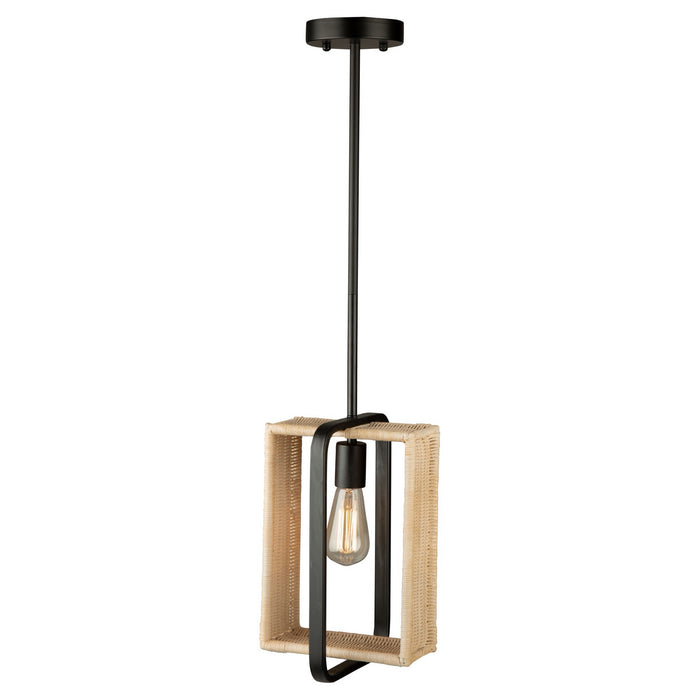 Artcraft AC11711BK One Light Pendant, Black