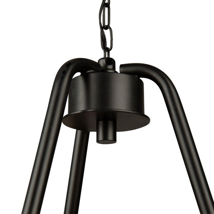 Artcraft AC11713BK Three Light Chandelier, Black