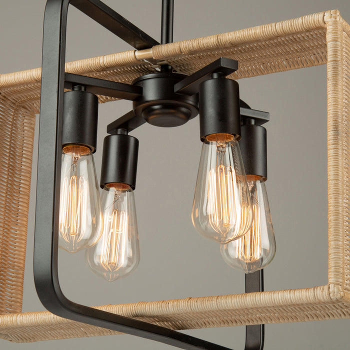 Artcraft AC11714BK Four Light Pendant, Black