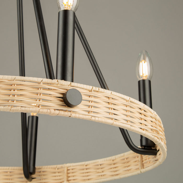 Artcraft AC11715BK Five Light Chandelier, Black