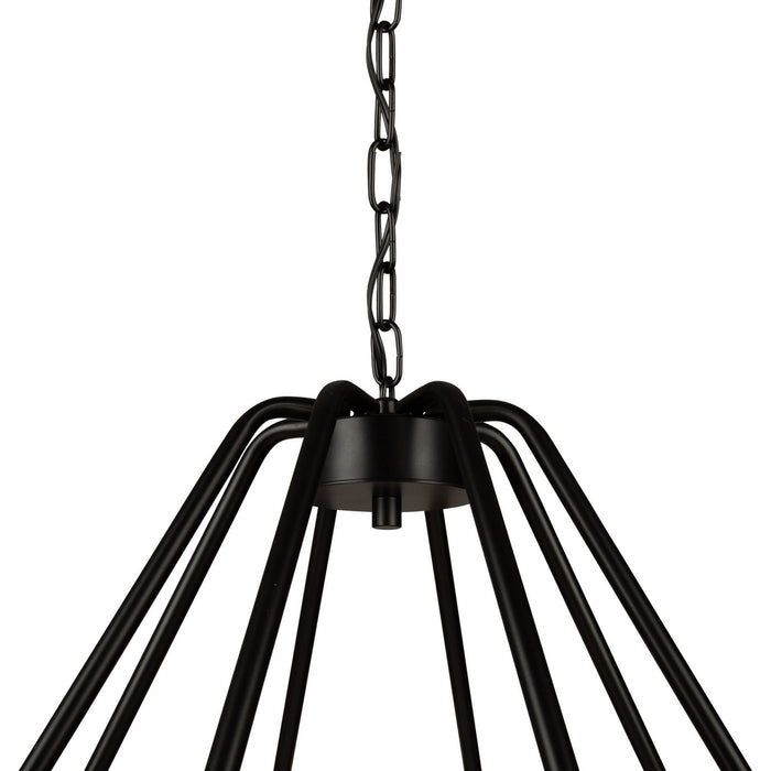 Artcraft AC11718BK Eight Light Chandelier, Black