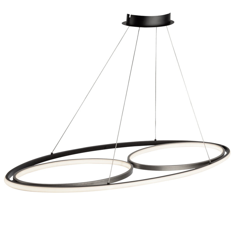 Artcraft AC6670NB LED Pendant, Black, Nickel