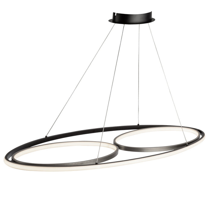 Artcraft AC6670NB LED Pendant, Black, Nickel
