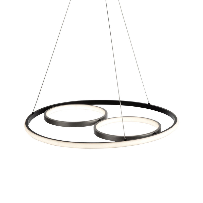 Artcraft AC6671NB LED Pendant, Black, Nickel