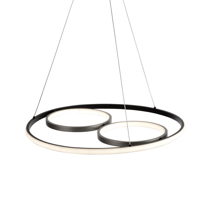 Artcraft AC6671NB LED Pendant, Black, Nickel