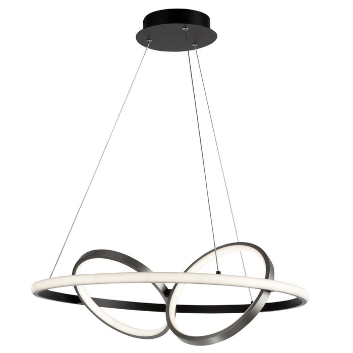 Artcraft AC6671NB LED Pendant, Black, Nickel