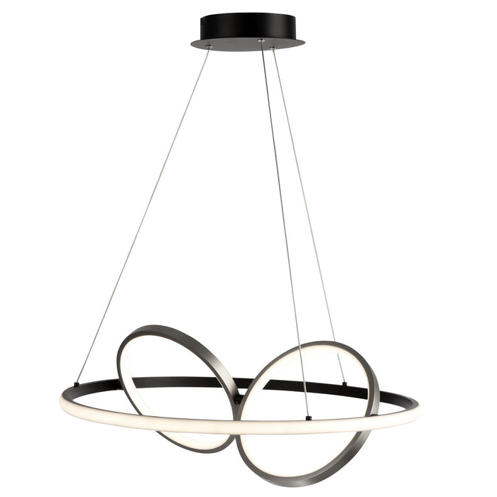 Artcraft AC6671NB LED Pendant, Black, Nickel