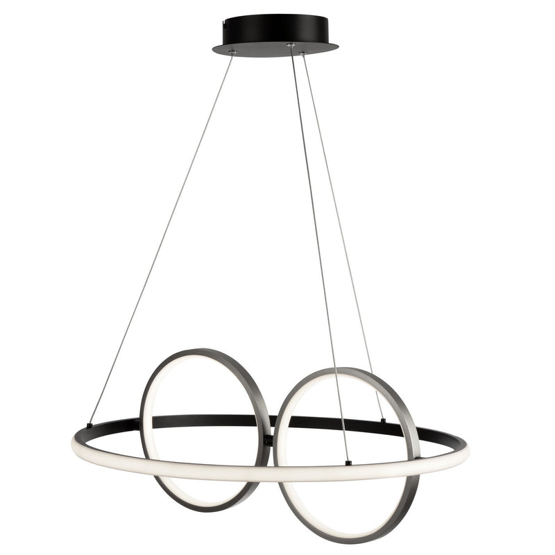 Artcraft AC6671NB LED Pendant, Black, Nickel