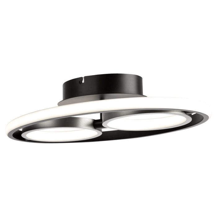 Artcraft AC6672NB LED Flush Mount, Black, Nickel
