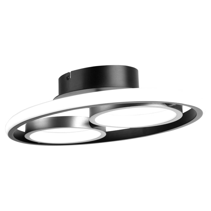 Artcraft AC6672NB LED Flush Mount, Black, Nickel