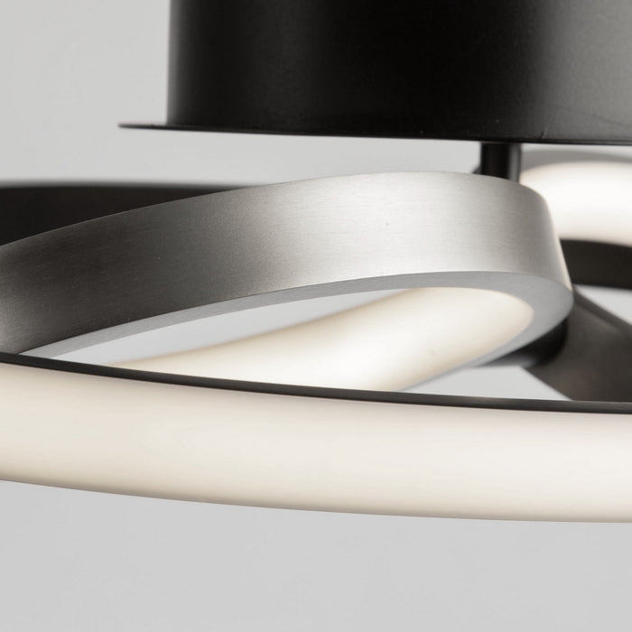Artcraft AC6672NB LED Flush Mount, Black, Nickel