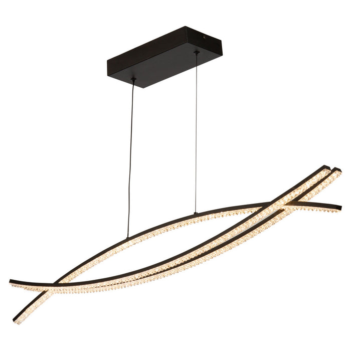 Artcraft AC6713BK LED Island Pendant, Black