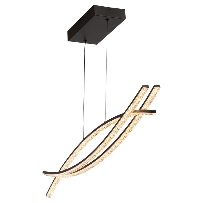 Artcraft AC6713BK LED Island Pendant, Black