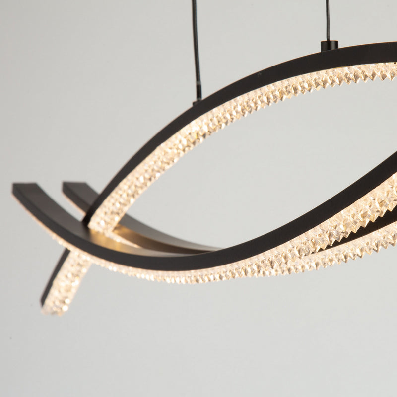 Artcraft AC6713BK LED Island Pendant, Black