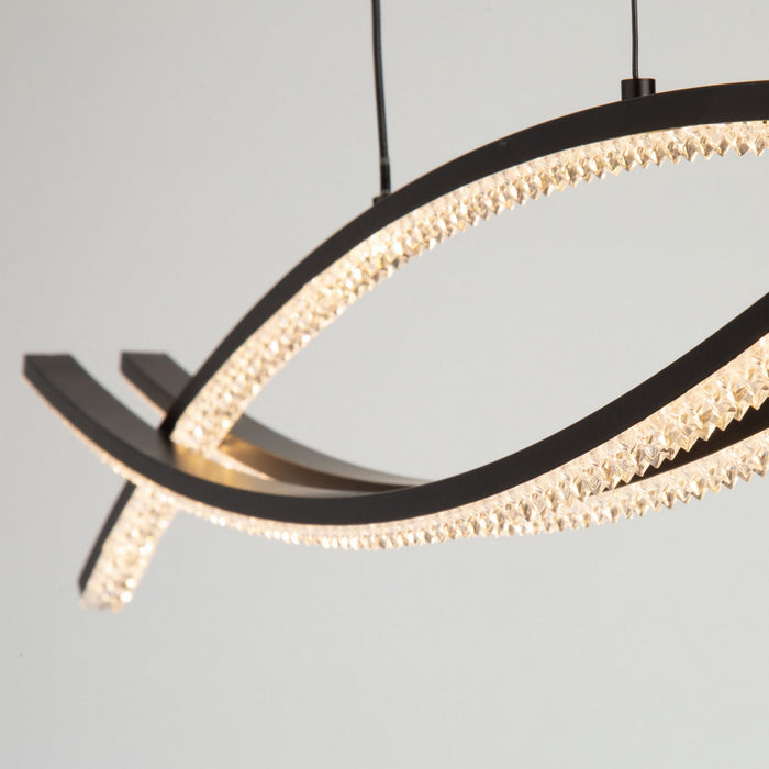 Artcraft AC6713BK LED Island Pendant, Black