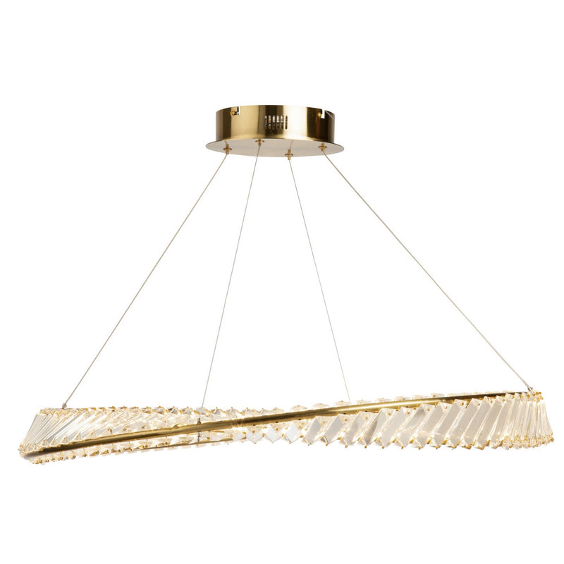 Artcraft AC6721BB LED Pendant, Brushed Brass