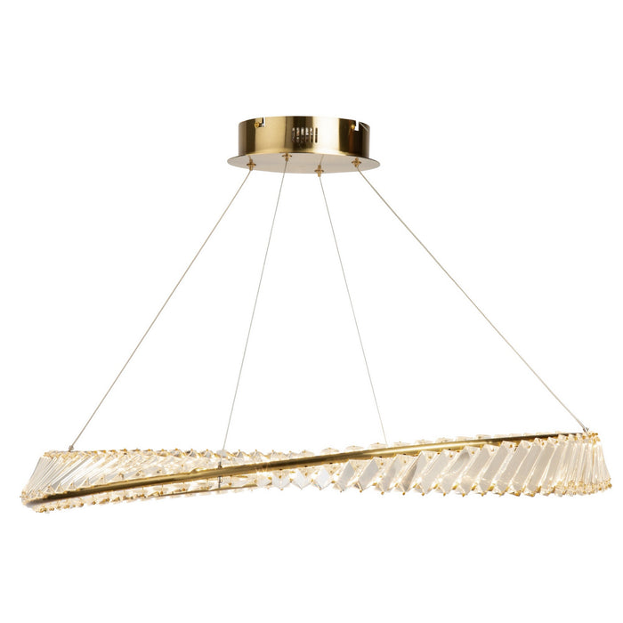 Artcraft AC6721BB LED Pendant, Brushed Brass