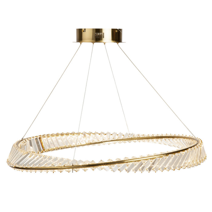 Artcraft AC6721BB LED Pendant, Brushed Brass