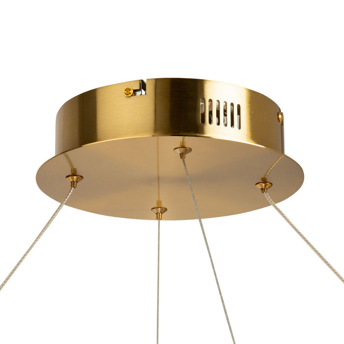 Artcraft AC6721BB LED Pendant, Brushed Brass