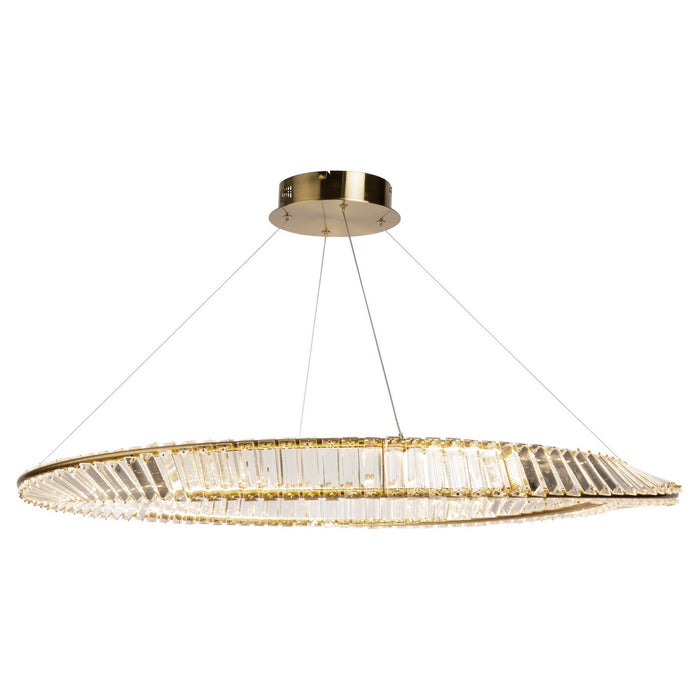 Artcraft AC6722BB LED Pendant, Brushed Brass