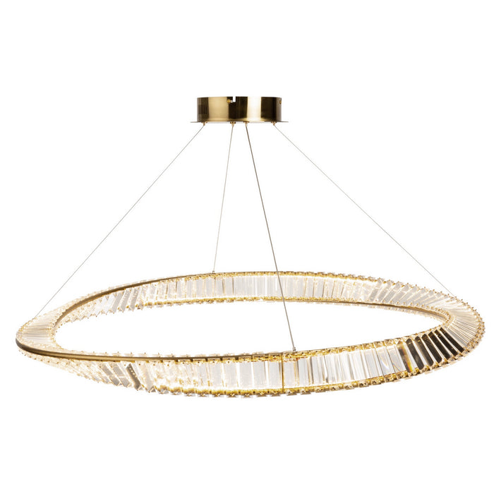 Artcraft AC6722BB LED Pendant, Brushed Brass