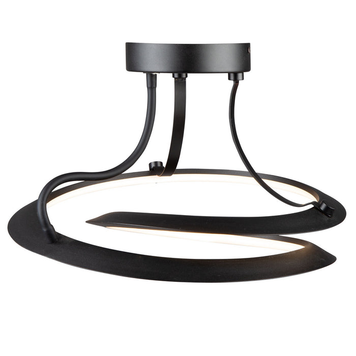 Artcraft AC7676BK LED Semi-Flush Mount, Black