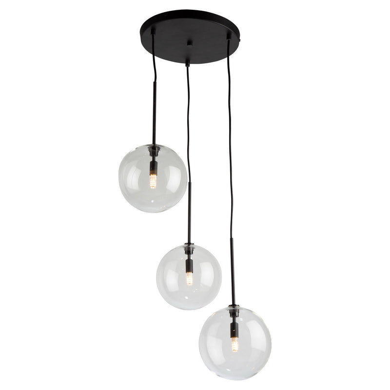 Artcraft SC13193BK Three Light Pendant, Black