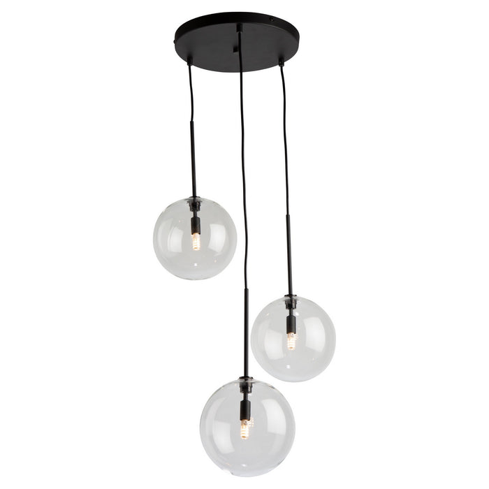 Artcraft SC13193BK Three Light Pendant, Black