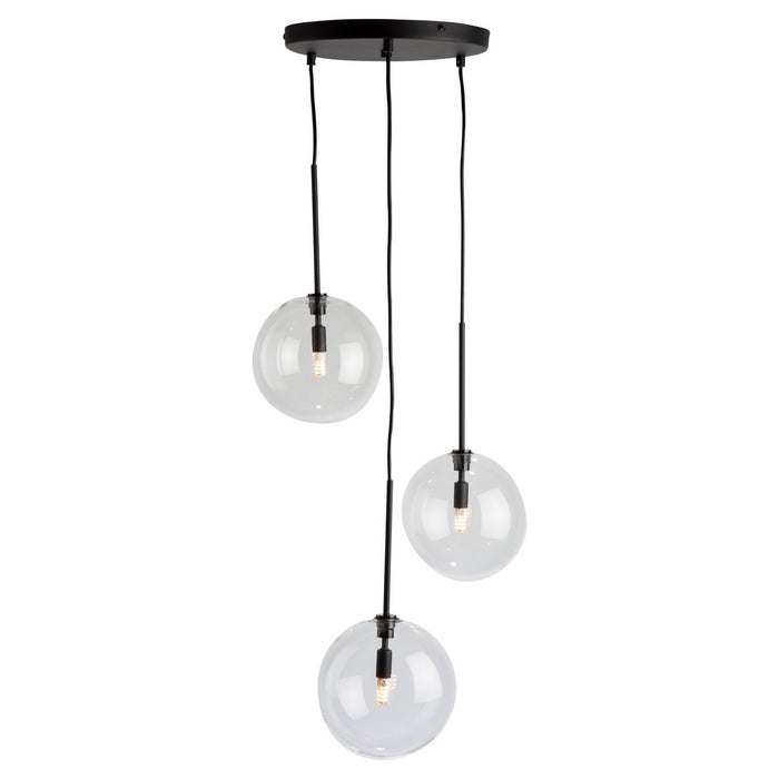 Artcraft SC13193BK Three Light Pendant, Black