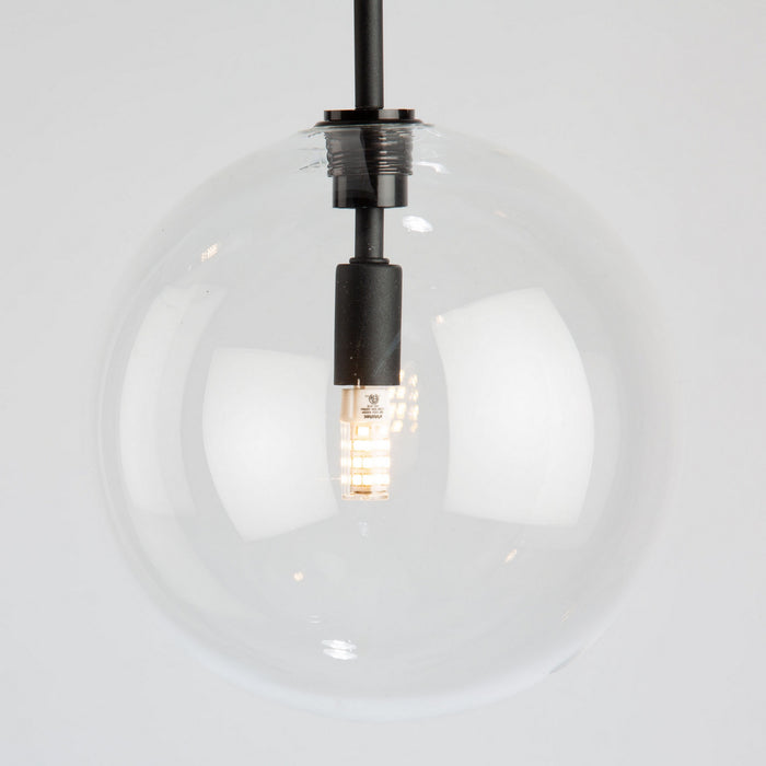 Artcraft SC13193BK Three Light Pendant, Black