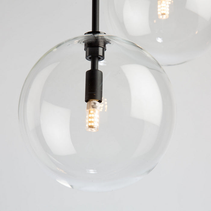 Artcraft SC13193BK Three Light Pendant, Black