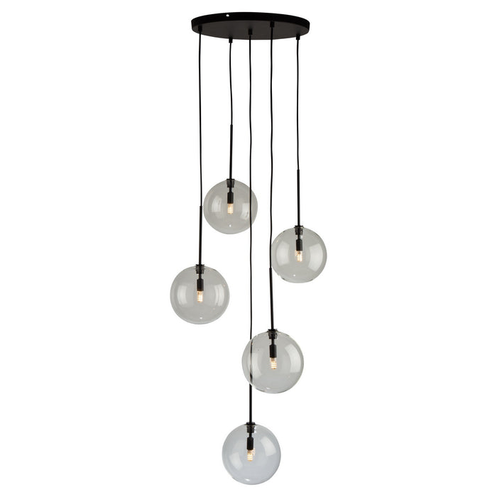 Artcraft SC13195BK Five Light Pendant, Black