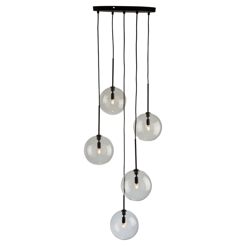 Artcraft SC13195BK Five Light Pendant, Black