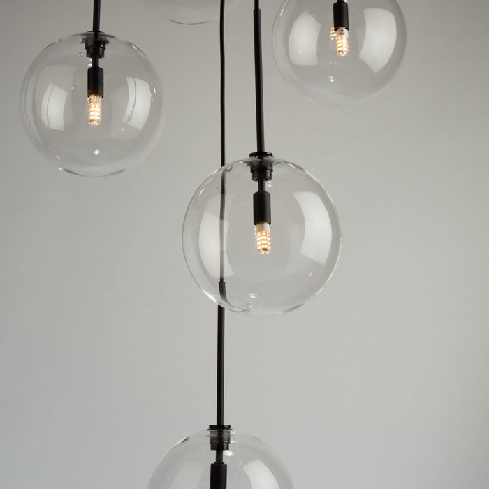 Artcraft SC13195BK Five Light Pendant, Black