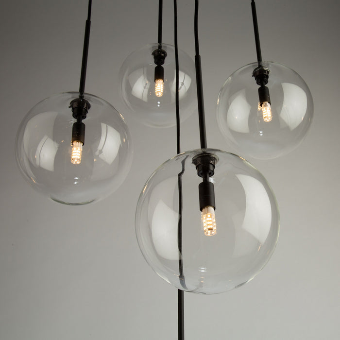 Artcraft SC13195BK Five Light Pendant, Black