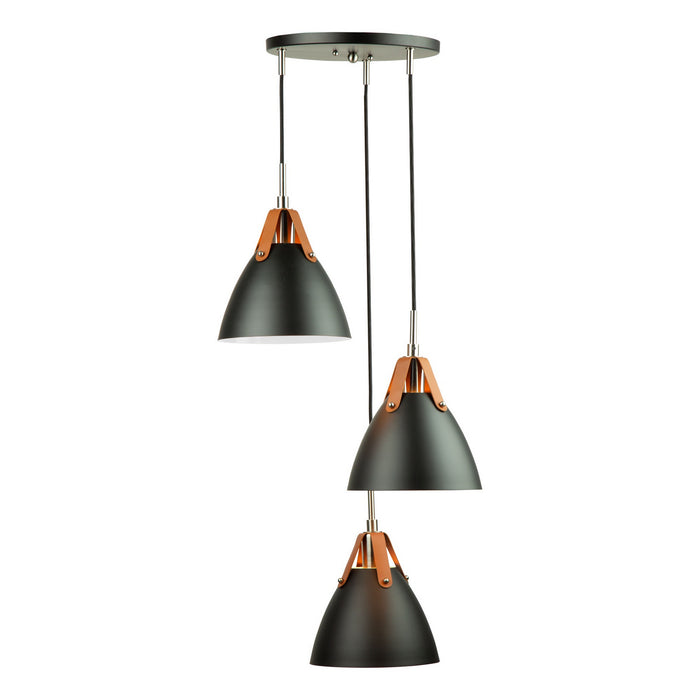 Artcraft SC13323BK Three Light Pendant, Black