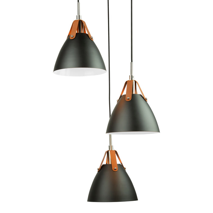 Artcraft SC13323BK Three Light Pendant, Black