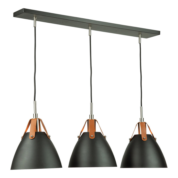 Artcraft SC13324BK Three Light Island Pendant, Black