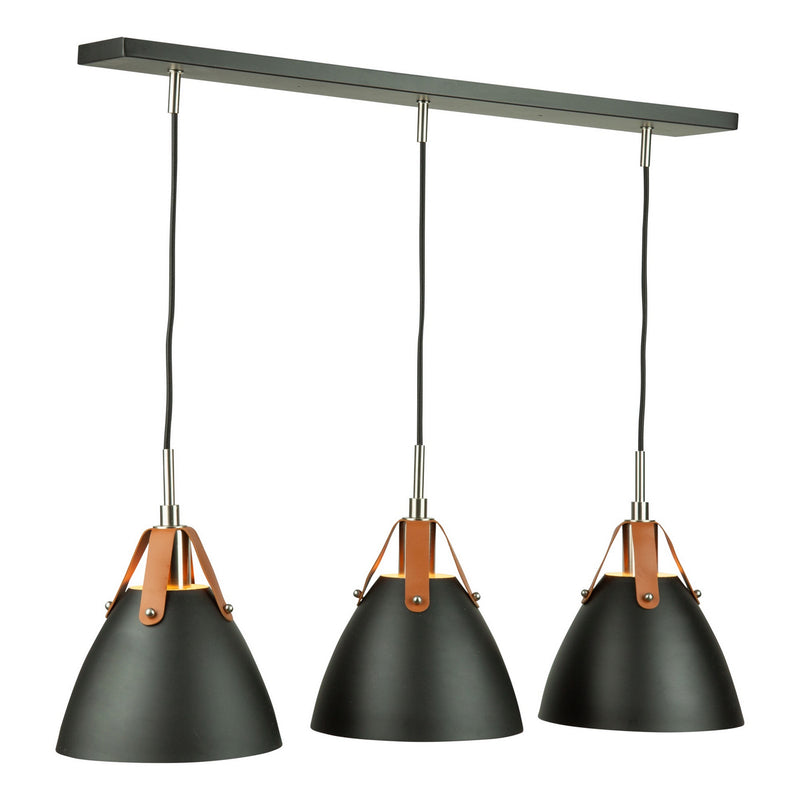 Artcraft SC13324BK Three Light Island Pendant, Black