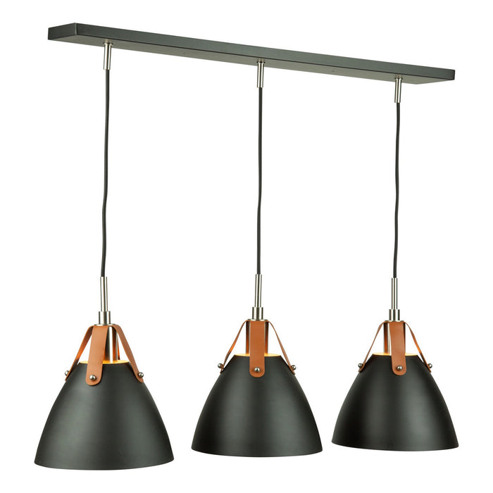 Artcraft SC13324BK Three Light Island Pendant, Black