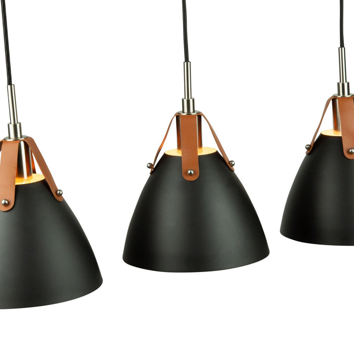 Artcraft SC13324BK Three Light Island Pendant, Black