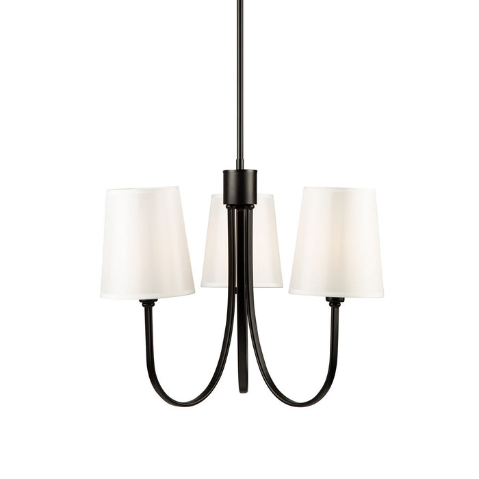 Artcraft SC13333BK Three Light Chandelier, Black