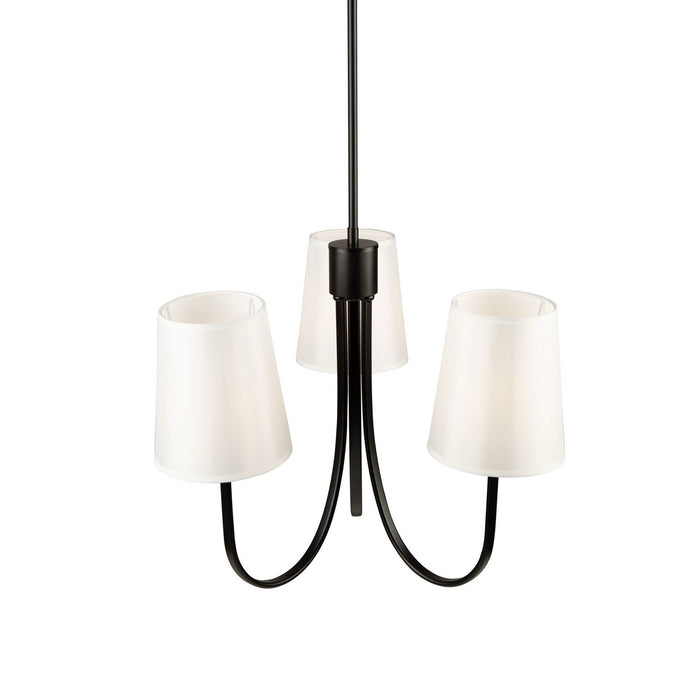 Artcraft SC13333BK Three Light Chandelier, Black