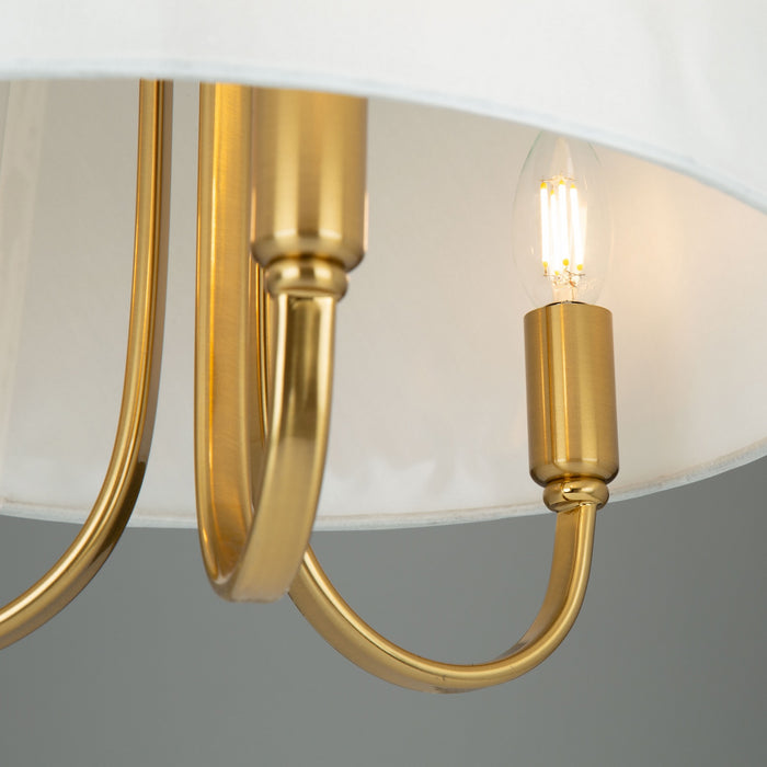 Artcraft SC13334BG Three Light Semi-Flush Mount, Brushed Gold