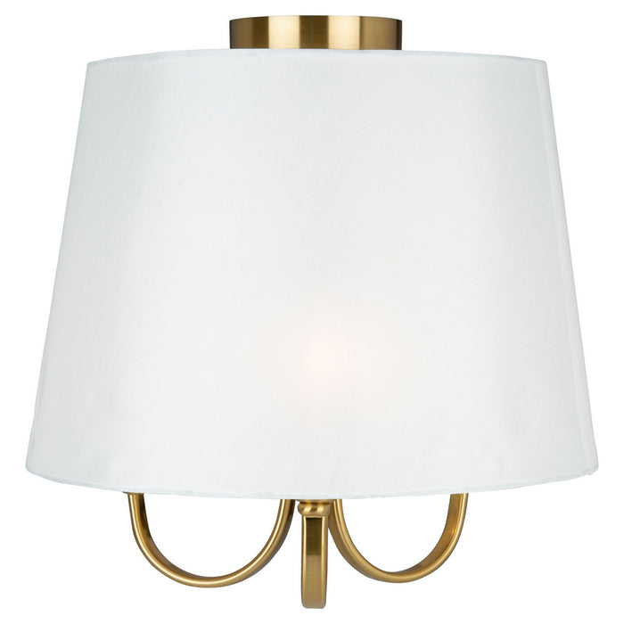 Artcraft SC13334BG Three Light Semi-Flush Mount, Brushed Gold
