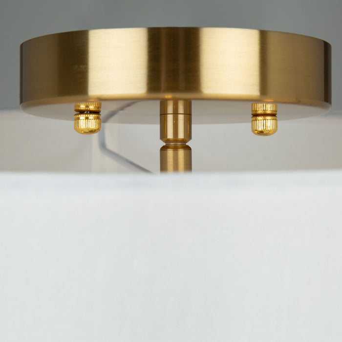 Artcraft SC13334BG Three Light Semi-Flush Mount, Brushed Gold